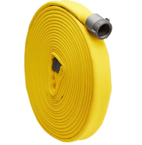 1 1/2" x 50' Double Jacket Fire Hose (Alum NH Couplings) Yellow