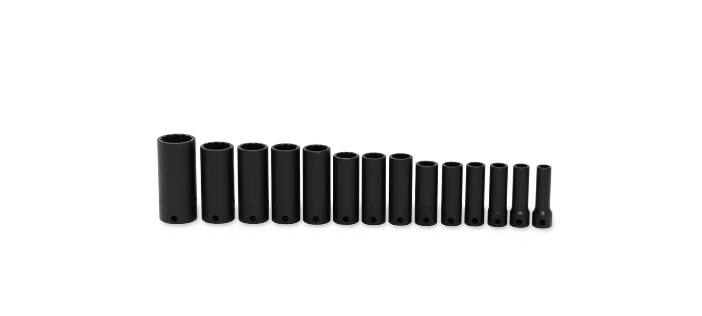 14 pc 3/8" Drive 12-Point Metric Flank Drive® Deep Impact Socket Set SNAPON