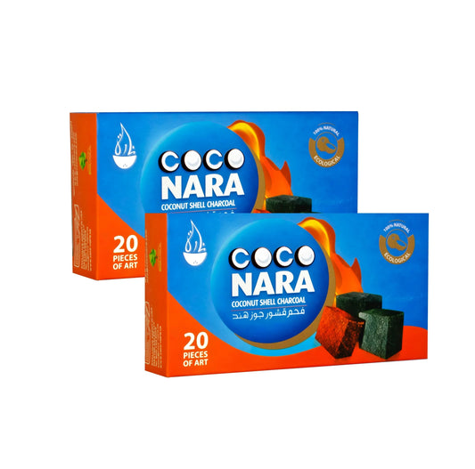 COCO NARA - Coconut Shell Charcoal, Hookah Incense, 20 Piece