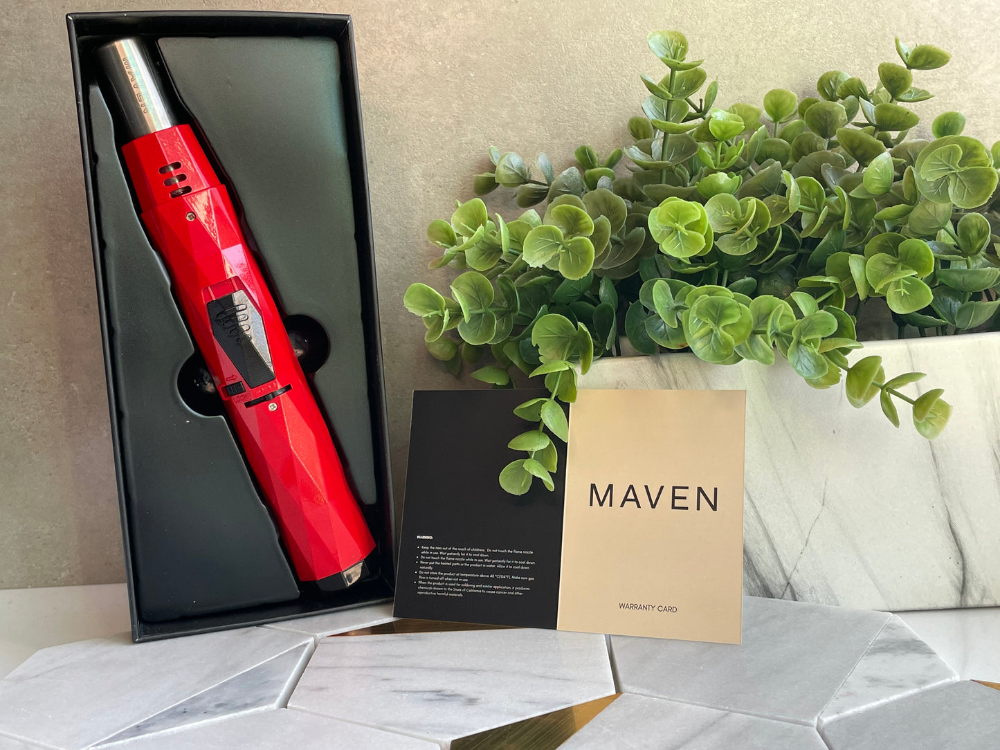 MAVEN - Diamond, Red, Straight Butane Torch